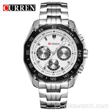 Reloj CURREN 8077 para hombre, reloj de pulsera deportivo resistente al agua de marca de lujo superior, cronógrafo de cuarzo, reloj militar Masculino
